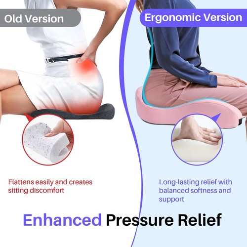 Seat Cushion for Office Chair, Large Thick Seat Cushion for Tailbone Pain Rel... - Picture 5 of 7