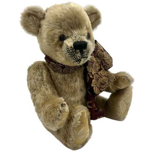 Retro Teddy Bear in Floral Bear Jointed Arm Woodland Forest Stuffed Animal - Picture 6 of 13