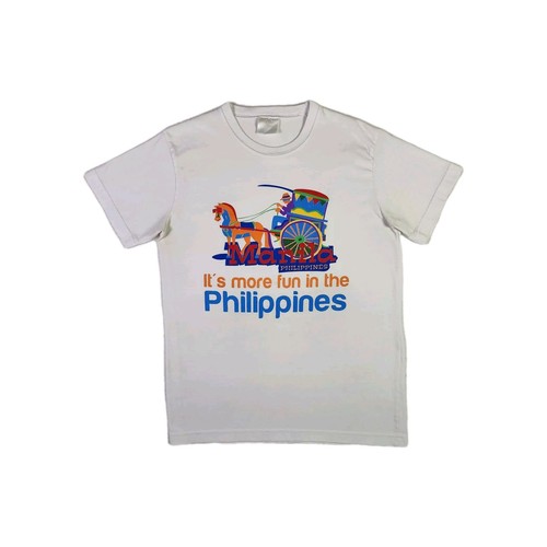 Philippines VINTAGE Travel Souvenir T-shirt Mens Medium White Unisex Crew Tee