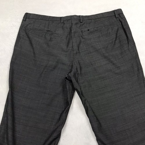HUGO BOSS Reyno3/Wave1 Pantalone Uomo 44R (36x28) Grigio Rigato 100% Lana Vergine Pantalone - Foto 5 di 15