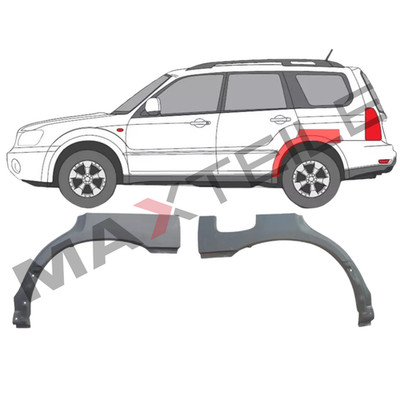Für Subaru Forester 2002- 2008 Radlauf Reparaturblech Satz/ L+R