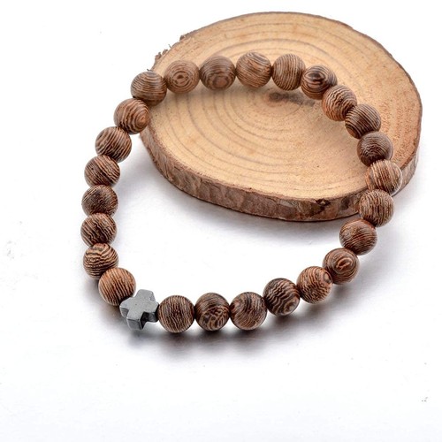 Christliche Gebetsperlen Armband - 25 8 mm Holzperlen & Kreuz - Erwachsene Herren/Damen - Bild 5 von 7