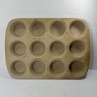 Pampered Chef 1465 12 Muffin Cupcake Pan Stone Dish