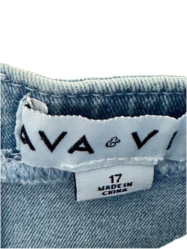 Ava & Viv Damen Denim Flare Jumpsuits ärmellos Overall Gr. 17 leicht - Bild 10 von 19