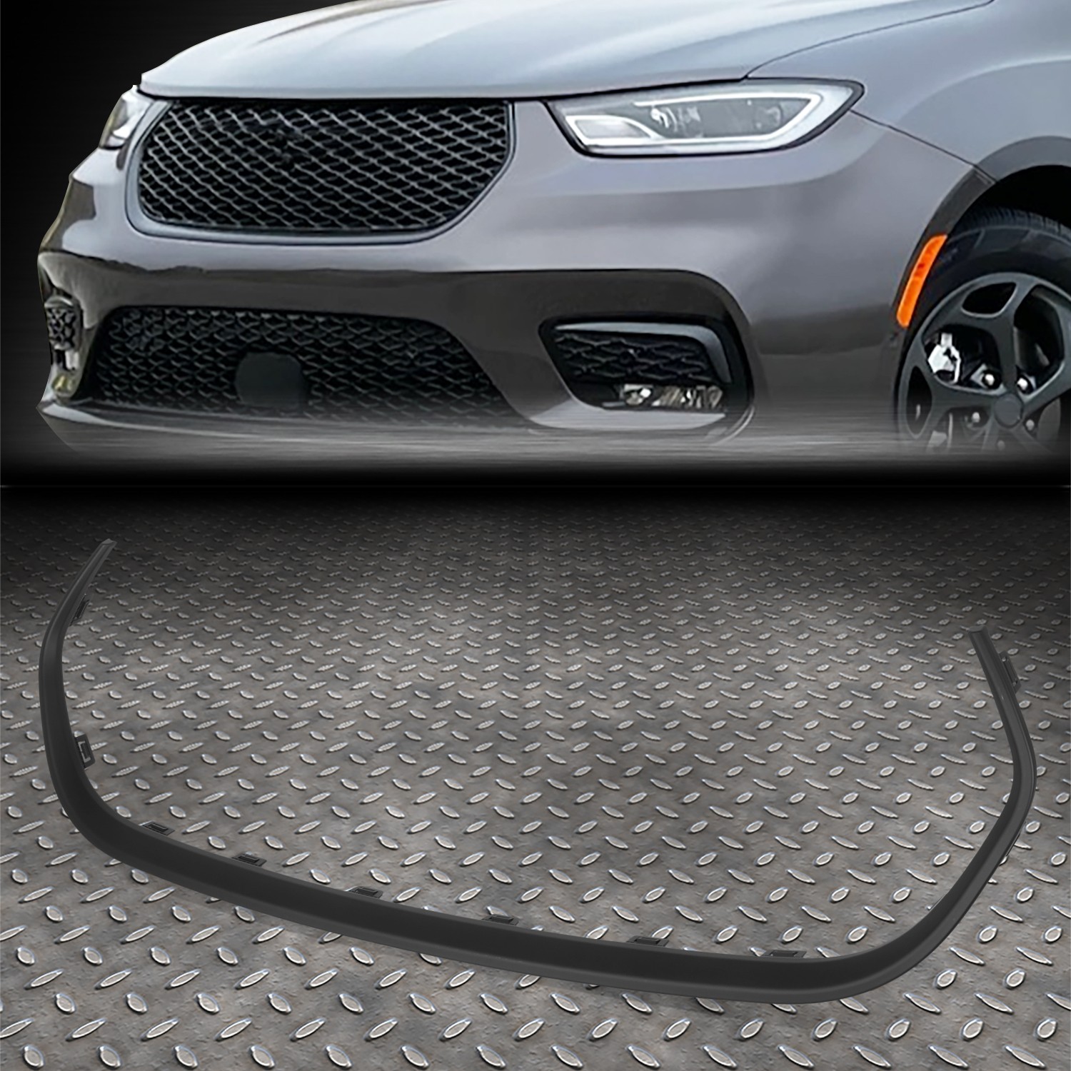 Накладка на переднюю решетку радиатора с объемной решеткой для 21-24 Chrysler Pacifica