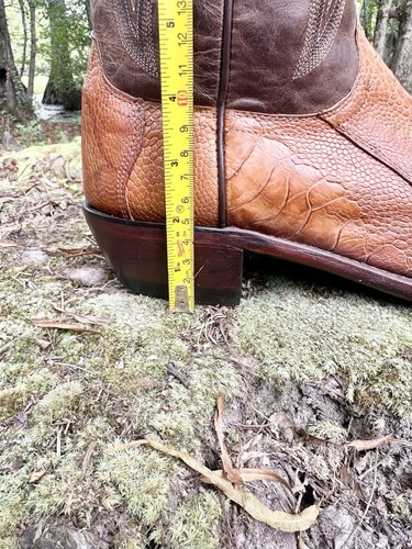 Stivali western cowboy gamba struzzo lucchese uomo taglia 8,5 D - Foto 10 di 22