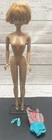 VINTAGE BARBIE DOLL AMERICAN GIRL TITIAN HAIR ORIG SWIMSUIT MULES 1960s