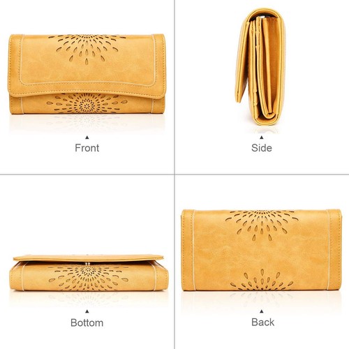 Womens Wallets RFID Blocking PU Leather Clutch Long Wallet for Women Card Hol... - Picture 2 of 6