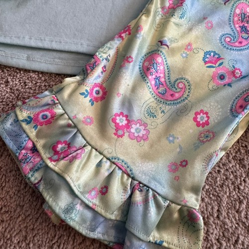 3 Piece LOT of Girls Size 6 & 7/8 Pajamas Top Pants Shorts Loungewear Paisley - Picture 7 of 7