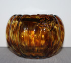 Bath And Body Works Tortoise Glass Fall Pumpkin 3-Wick Candle Pedestal New