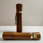 Acacia Wood Salt & Pepper Grinder Set (Walnut)  Set New Brass Detailso