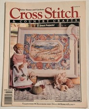 CROSS STITCH COUNTRY CRAFTS 27 patterns SEASCAPE Charms SAMPLER Ribbon Floss