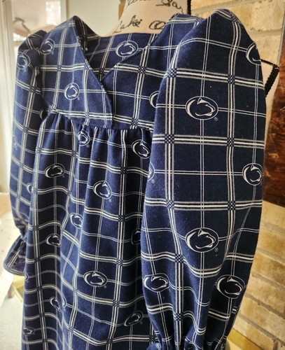 Handmade Kids Sleepwear Penn State Univ Nittany Lion Logo Flannel Nightgown S4 - Picture 7 of 14
