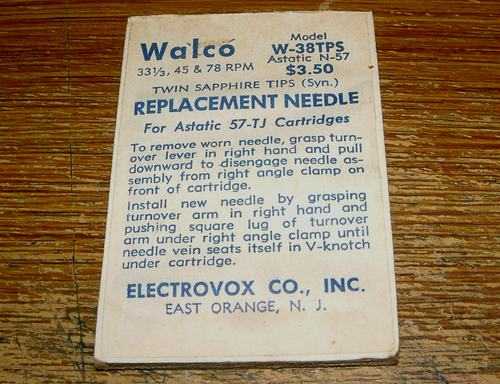 Turntable Needle W-38TPS for Astatic Webcor 57T, N38 EV2113 P-8 A-68SD 155-SS13 - Picture 2 of 2