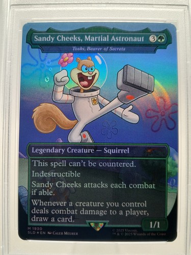 2025 MAGIC THE GATHERING SPONGEBOB SECRET LAIR DROP FOIL PSA 9 MINT SANDY MTG  - Picture 2 of 4