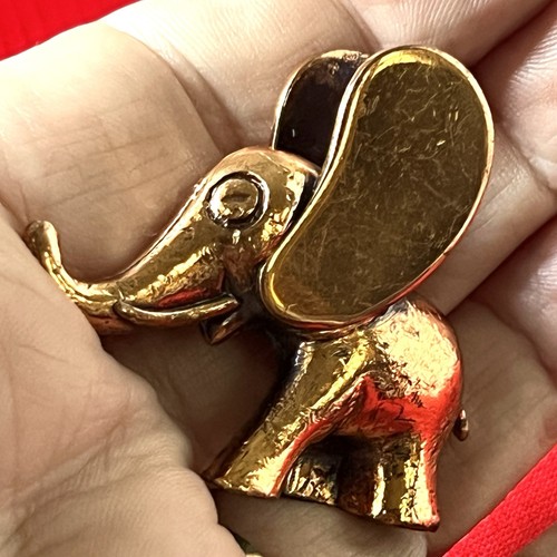 60er Jahre Vintage Kupfer Elefant Mini Skulptur selten mit Patina 2" Südafrika - Bild 5 von 9