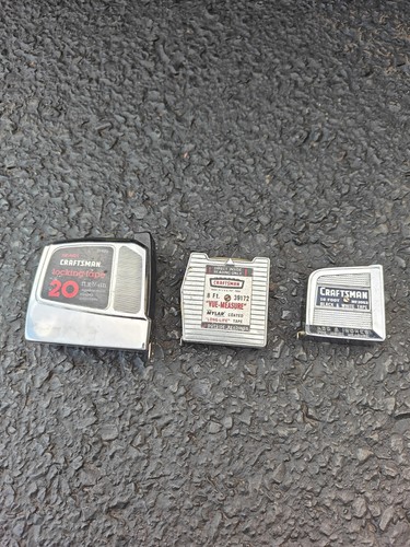 Craftsman Tools USA Vintage 3pc Tape Measures Various - Picture 1 of 18