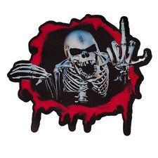 Aufkleber Totenkopf Skelett Sticker Schädel Skull Autoaufkleber Mittelfinger NEW