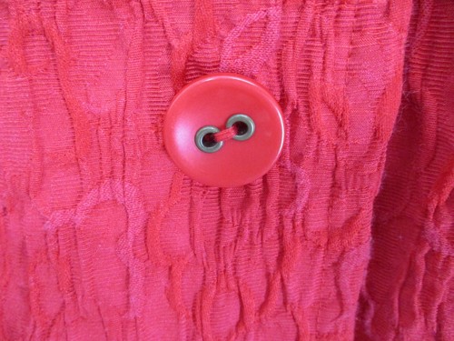 Ruby Rd. Women's Jacket 6 Button Up 3/4 Cuffed Sleeve Stretch Red Top Blouse - Picture 5 of 13