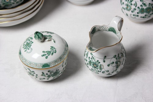 Meissen Kaffee und Ess Service Dekor Indisch grün einzeln verkaufen 1. Wahl TOP - Bild 81 von 91