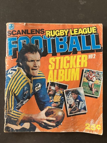 RARE Scanlens 1984 rugby league sticker album No.2 - 163/172 stickers complete.