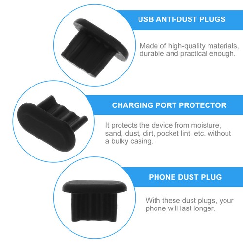 50 Pcs Phone Charger Port Dust Plug Baby Earphone Protector Plugs for Charging - Zdjęcie 9 z 12