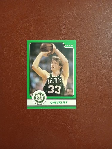 1984 Star Larry Bird Checklist basketball card