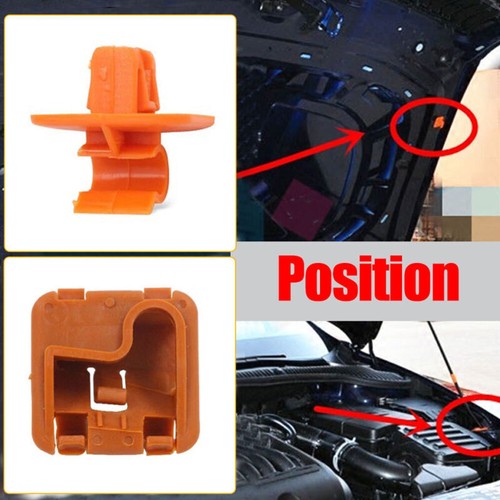 2Pcs Bonnet Rod Stay Bracket Buckle Clips Clamp For SKODA OCTAVIA MK2 2004-2013 - Picture 5 of 12
