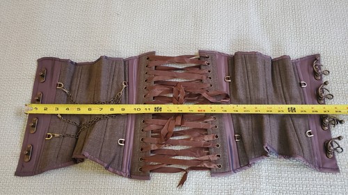 Timeless Trends Corset 22 Victorian Steampunk Underbust Hourglass, Brown &Bronze - Picture 7 of 13