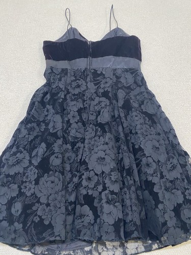 Vintage De Laru By Linda Bernell Dress 5-6 Vevlet Burnout Whimsy Goth Grunge - Picture 6 of 13