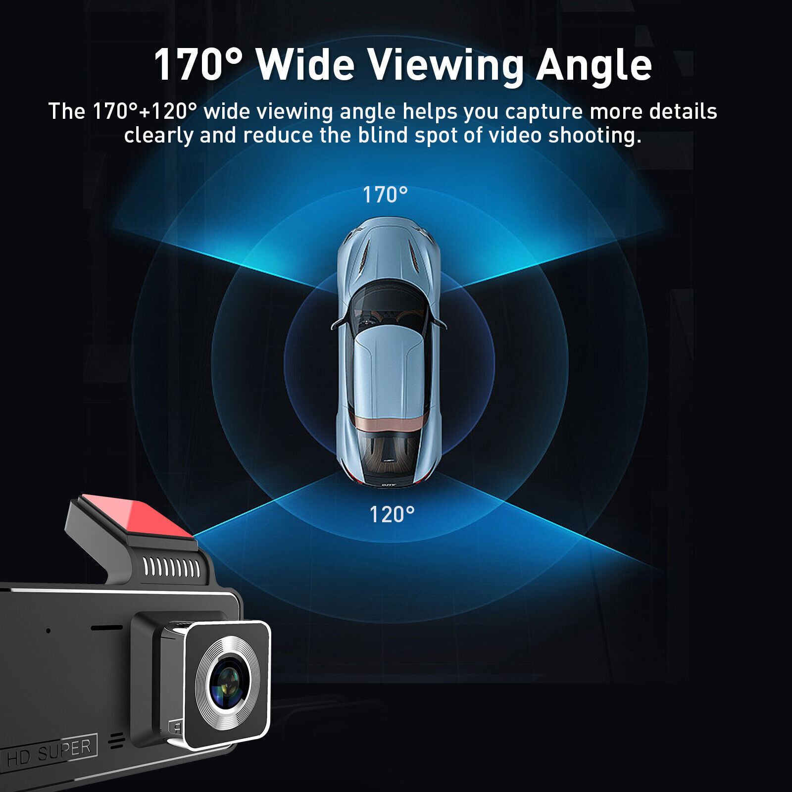 Dash Cam 1080P Front and Rear Car Dual Car DVR Video Recorder Camera