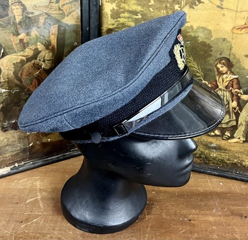 Vintage RAF Peaked Cap Hat Military Badge Detailing - Picture 2 of 6