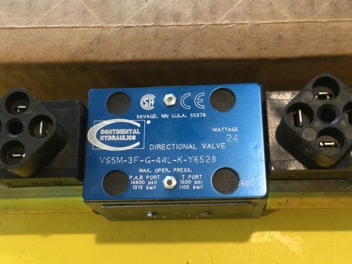 NEW Continental Hydraulics VS5M-3F-G-44L-K-Y6528 Directional Valve - Picture 2 of 7
