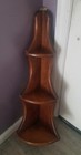 Vintage Handmade Wooden Wall Mounted 3 Level Corner Shelf 32.5"