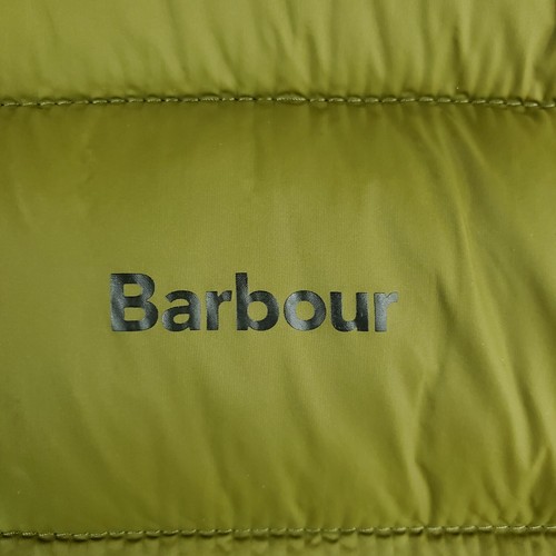 NWT $180 BARBOUR Size Large Olive Drab Green Full Zip Puffy Vest Gilet Mens  - Picture 7 of 12
