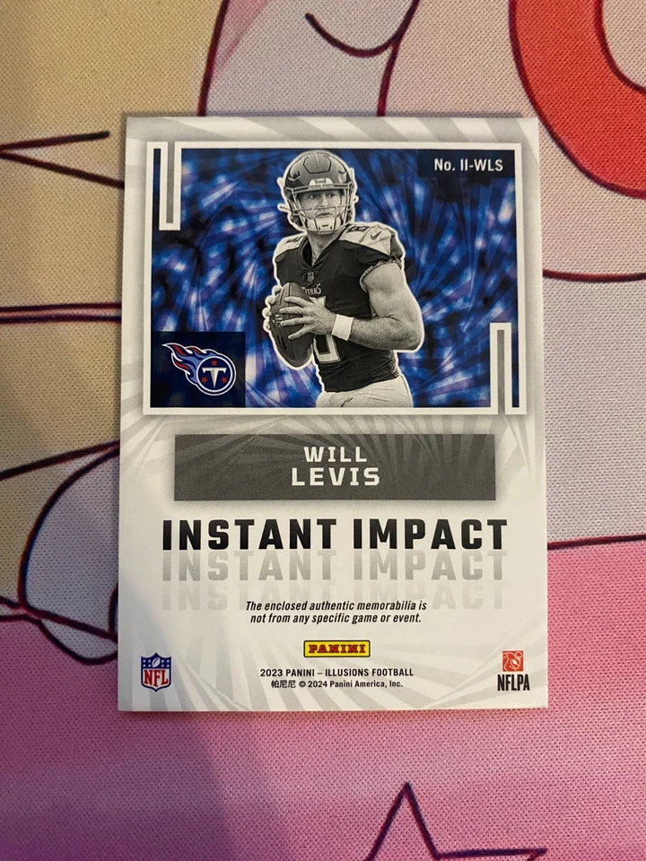 WILL LEVIS 2023 PANINI ILLUSIONS #IIWLS INSTANT IMPACT RED /199 (RC) - Image 2 of 2
