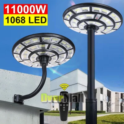 LINEBA 99000000000LM 11000W Outdoor Commercial Solar Street Light Parking Lot Road Lamp