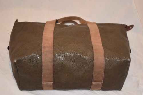 Mulberry Khaki Scotchgrain Leather Canvas Zip Large Holdall Weekend Shoulder Bag - Picture 8 of 23