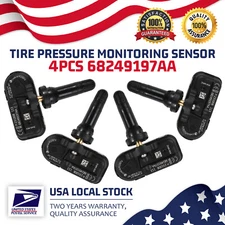 4x NEW Programmed TPMS Tire Pressure Monitor Sensor OEM 68249197AA For Ram 1500