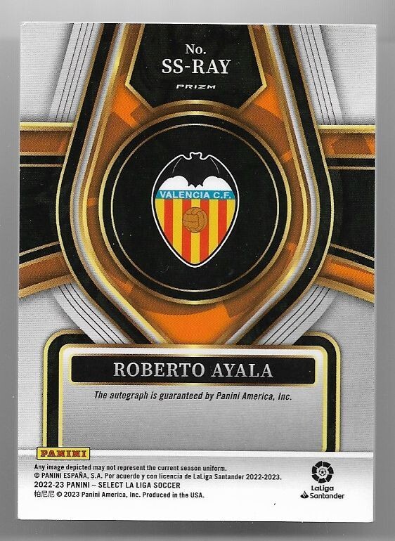 2022-23 Panini Select La Liga Autograph Auto Card : Roberto Ayala A2