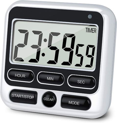 Temporizador de cocina digital KTKUDY con interruptor de encendido/apagado de alarma silencioso/fuerte, 24 horas - Imagen 10 de 12