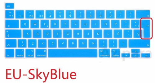 Recubrimiento Suave para Macbook Pro 13 2020 Chip M1 A2338 Español UE EE. UU. Teclado Cubierta Sil - Imagen 15 de 28