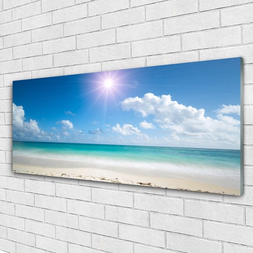TABLEAU MURAL IMAGE sur Plexiglas® 125x50 Paysage Pierres Lac Mer EUR