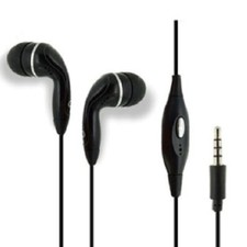 Black Universal 3.5mm Earphones Remote Control w/ Mic. Handsfree Stereo Headset