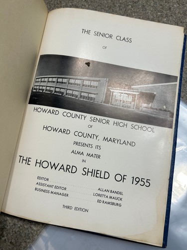 1955 The Howard Shield, County Senior High School Yearbook Maryland '55 MD - Picture 7 of 8