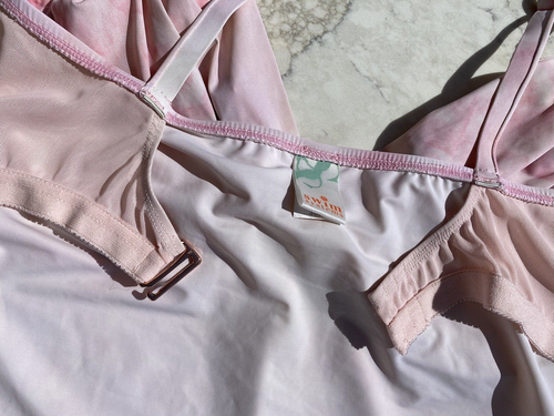 Swim Systems Set Tankini Pink Tie Dye Stretch Bra Underwired 38DD / Bottom XL - Picture 8 of 20