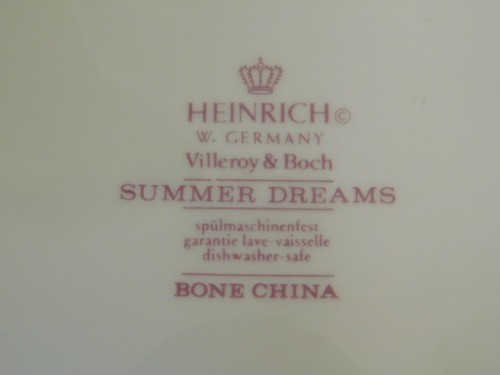 VILLEROY & BOCH SUMMER DREAMS 13" FLAT CAKE SERVING PLATE FAURE HEINRICH GERMANY - Picture 8 of 8