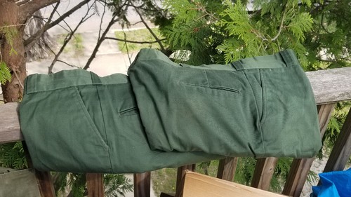 2 PANTALONI CARGO MILITARI VERDI VINTAGE U S SOLUZIONI UNIFORMI TAGLIA 42 R X 32 - Foto 4 di 21