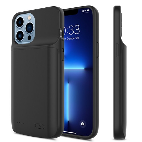 Akkuhülle für iPhone 13 12 Pro Max weich Ganzkörper Power Bank Ladegerät tragbar - Bild 13 von 16