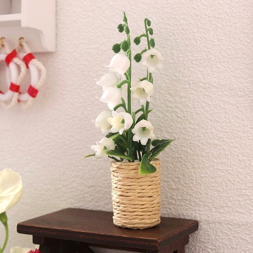 Dollhouse Miniature 1:12 Scale Potted Plants Valley Flowers Decor Accessories